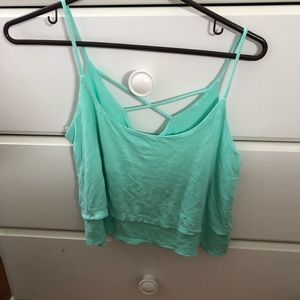 Teal crop top